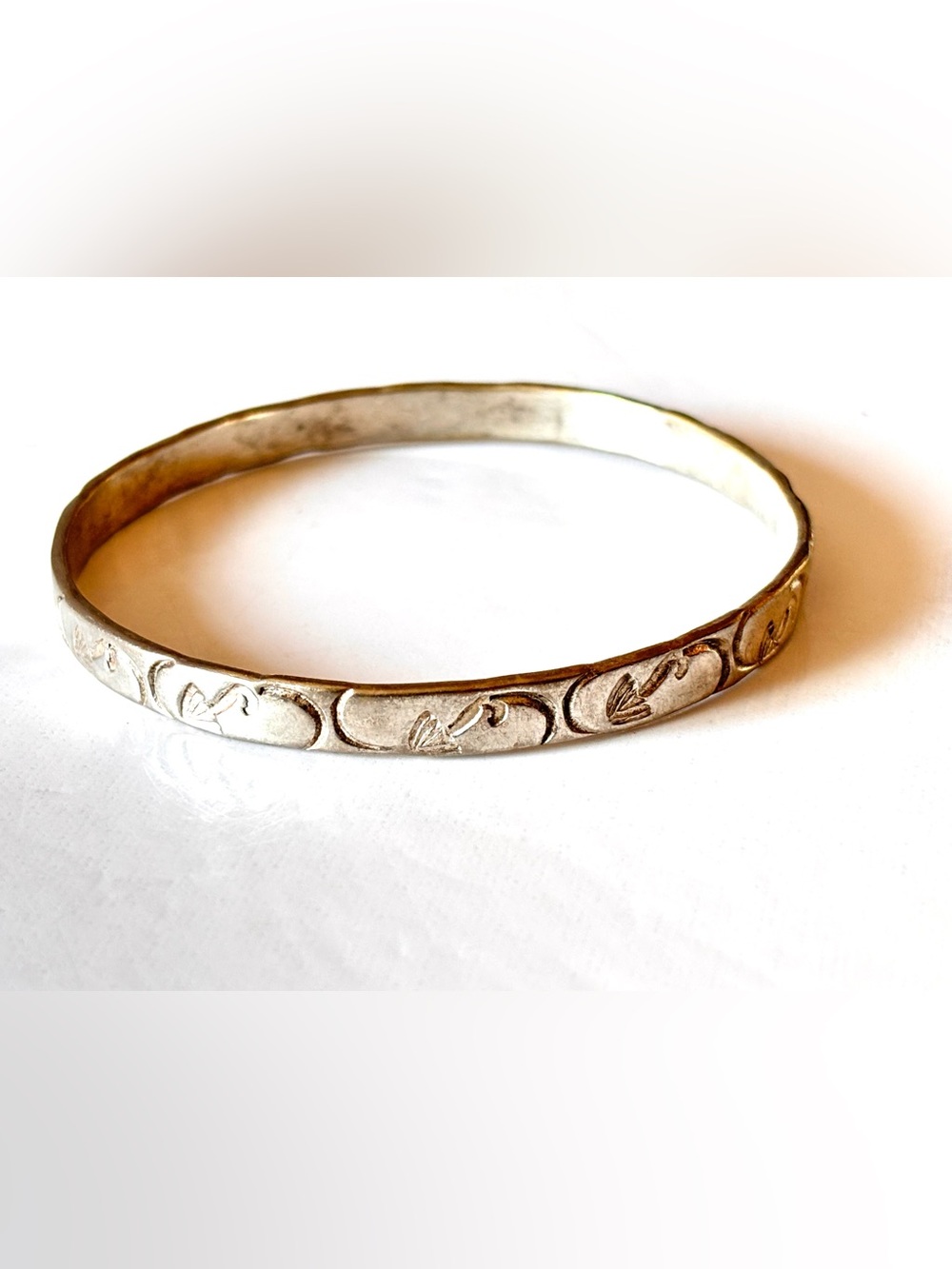 Vintage Mexican sterling silver bangle bracelet
